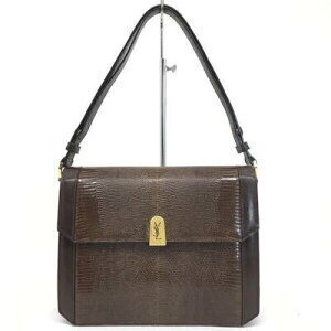 SAINT LAURENT Yves Shoulder Bag Brown Leather at